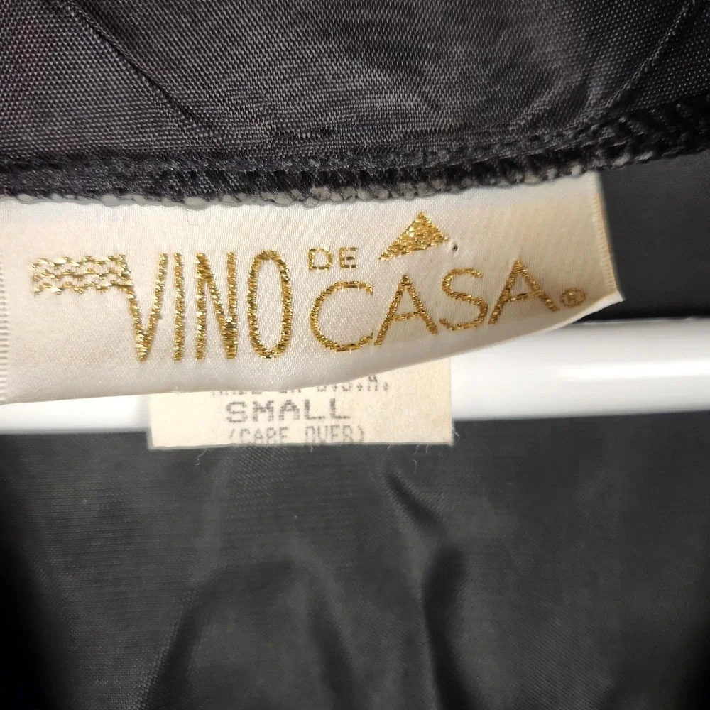 Vintage Hearts Dress Womens Small 3/4 Black Peplum‎ Velvet 2 Piece Made USA 80s - Picture 15 of 16